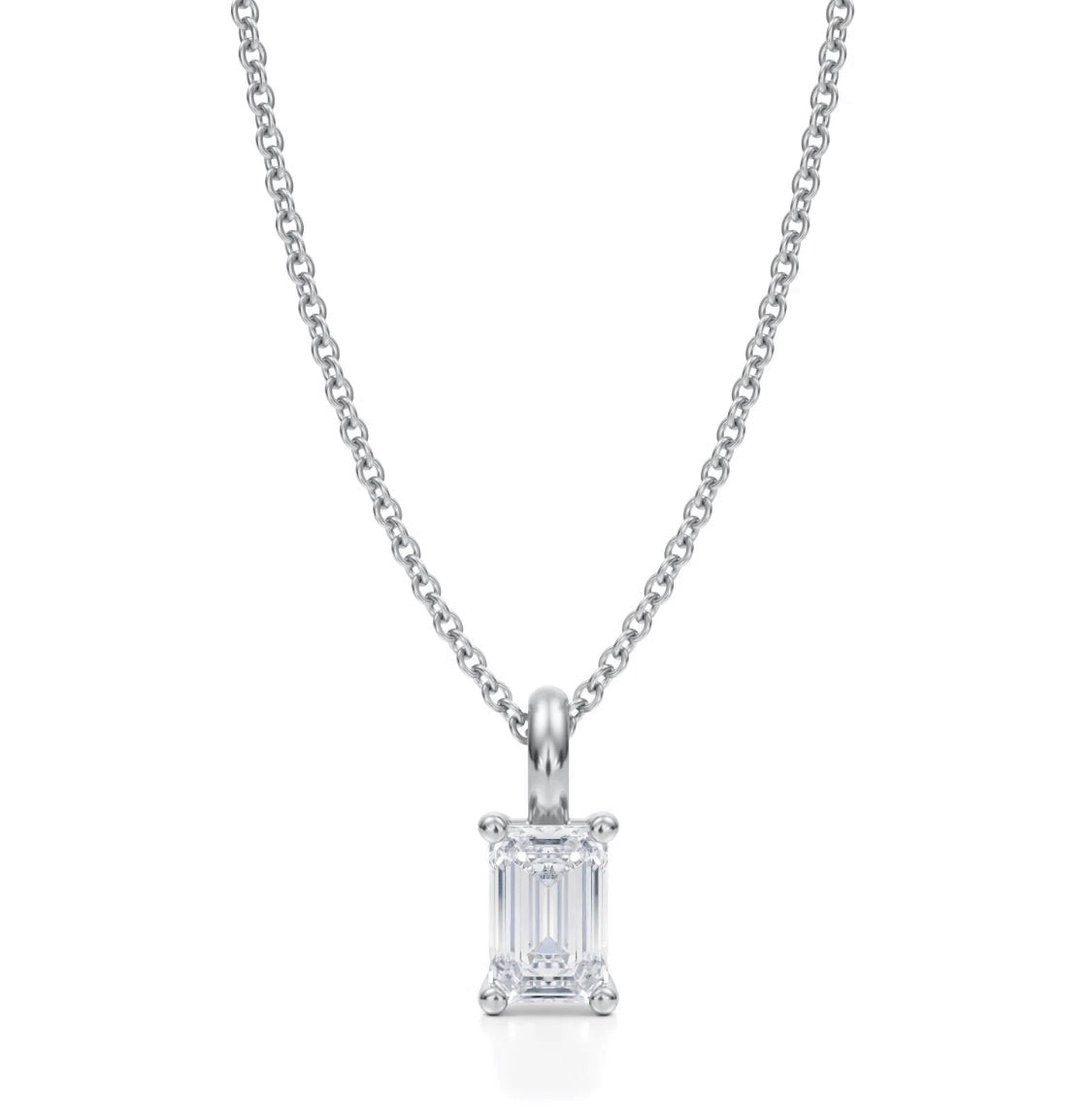 1/2 Carat Emerald Diamond Pendant