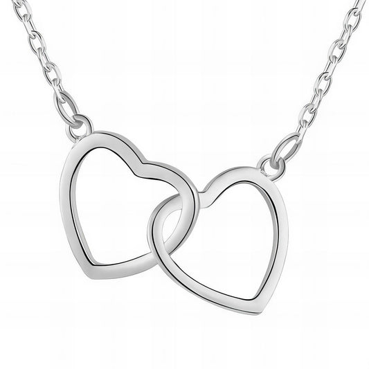 Silver Linked Heart Necklace