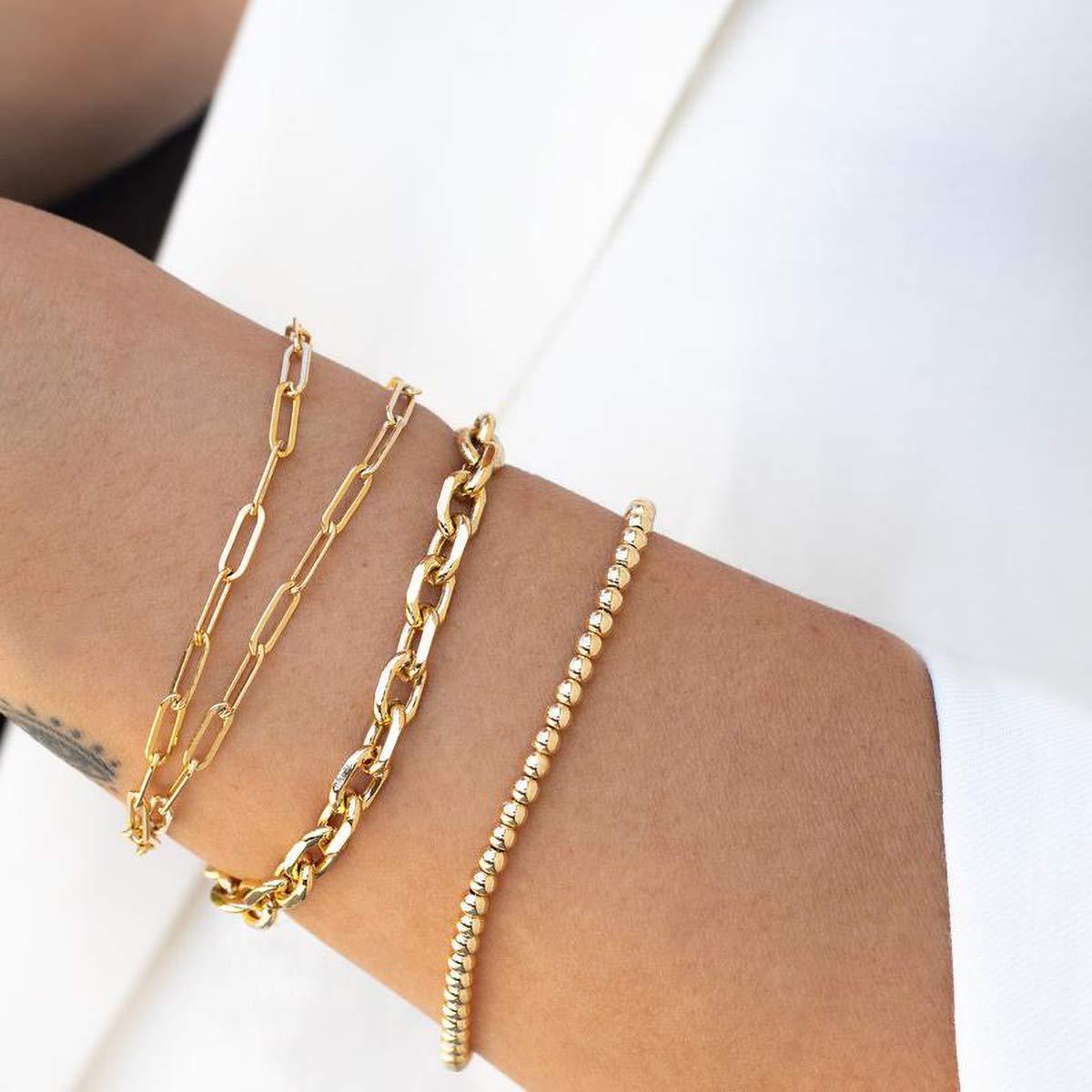 Gold Paper Clip Bracelet
