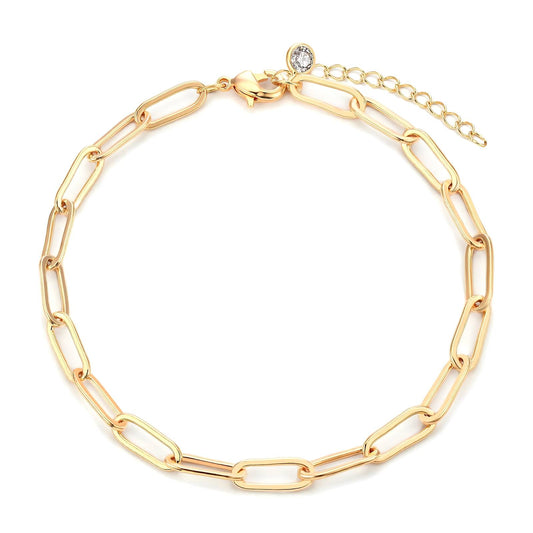 Gold Paper Clip Bracelet