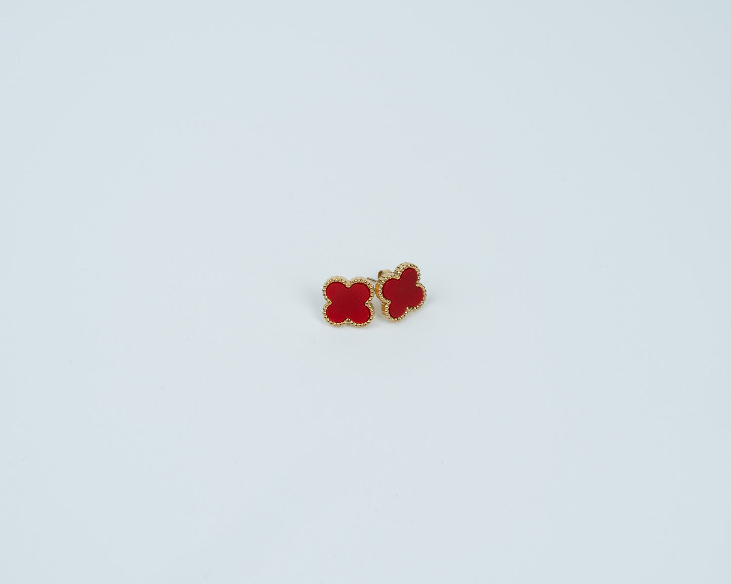 Fiery Clover Studs