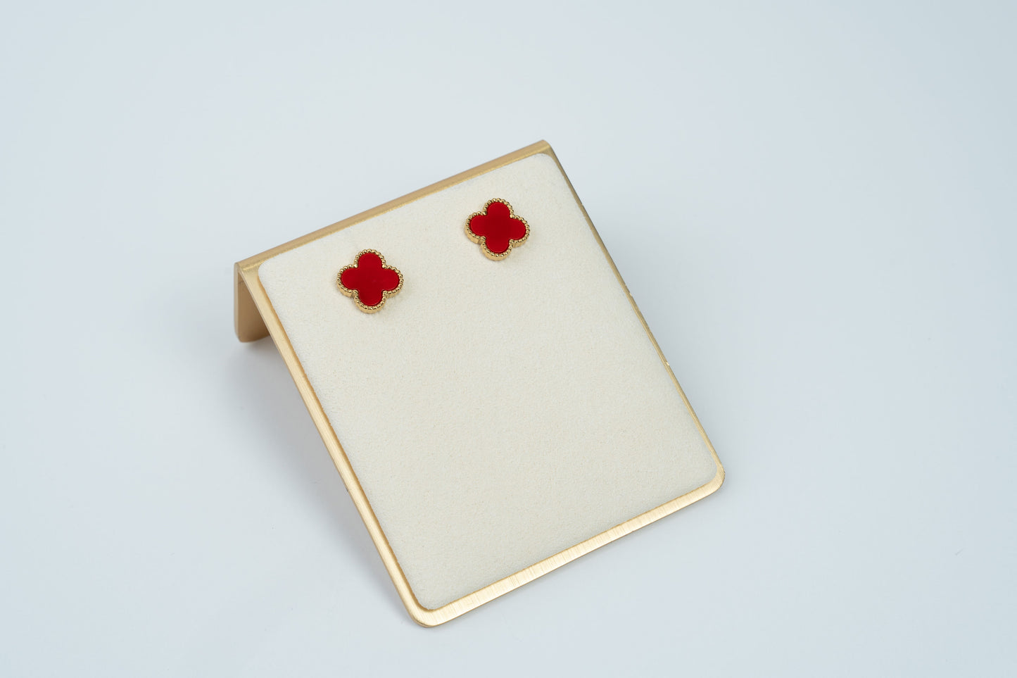 Fiery Clover Studs