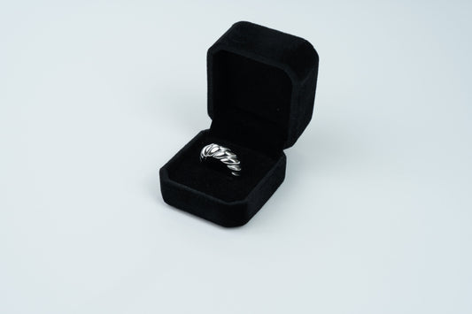 Silver Croissant Ring
