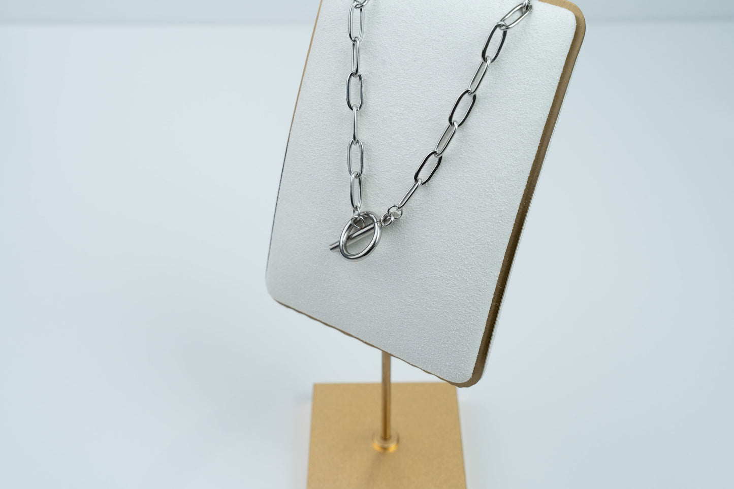 Silver Toggle Link Necklace