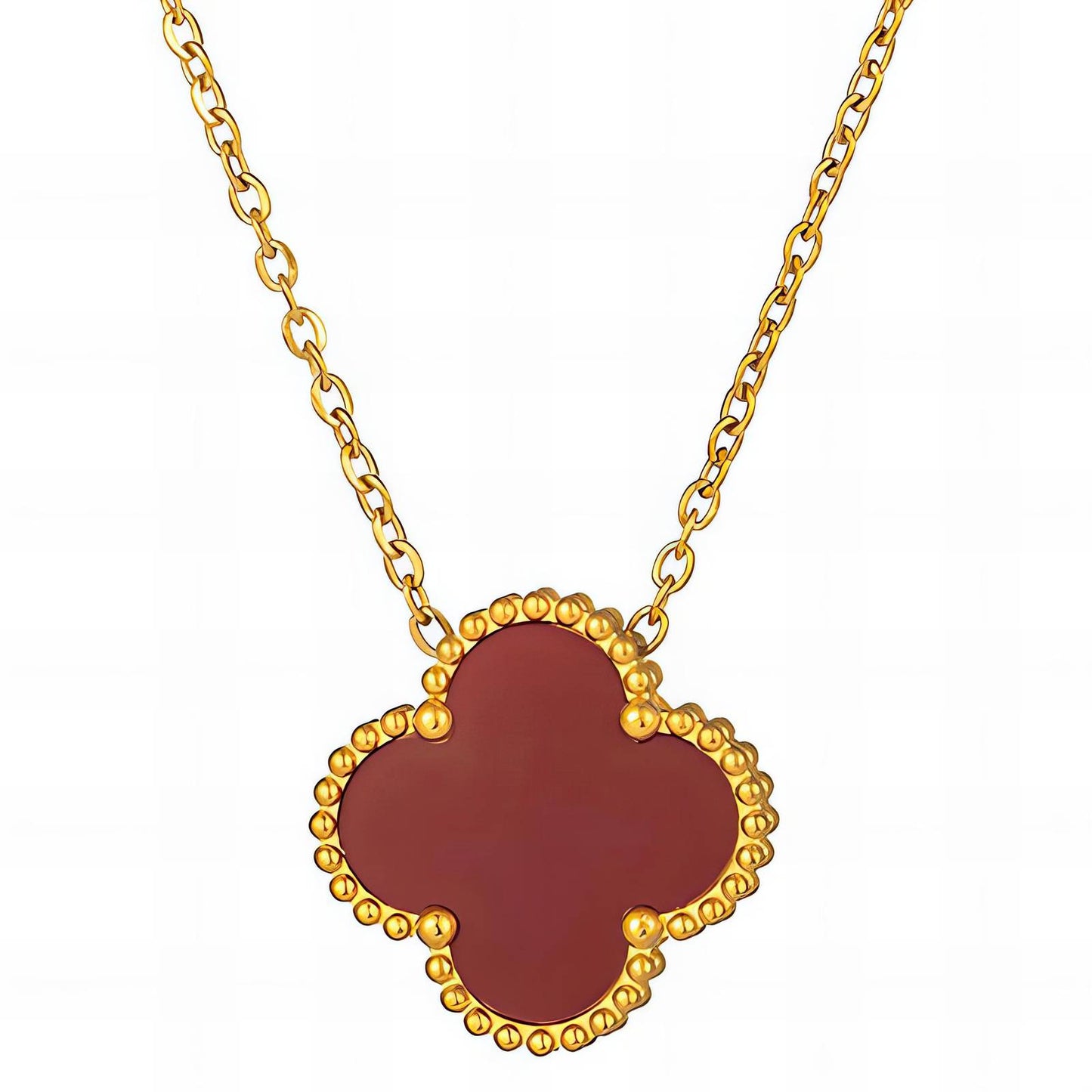 Fiery Clover Necklace