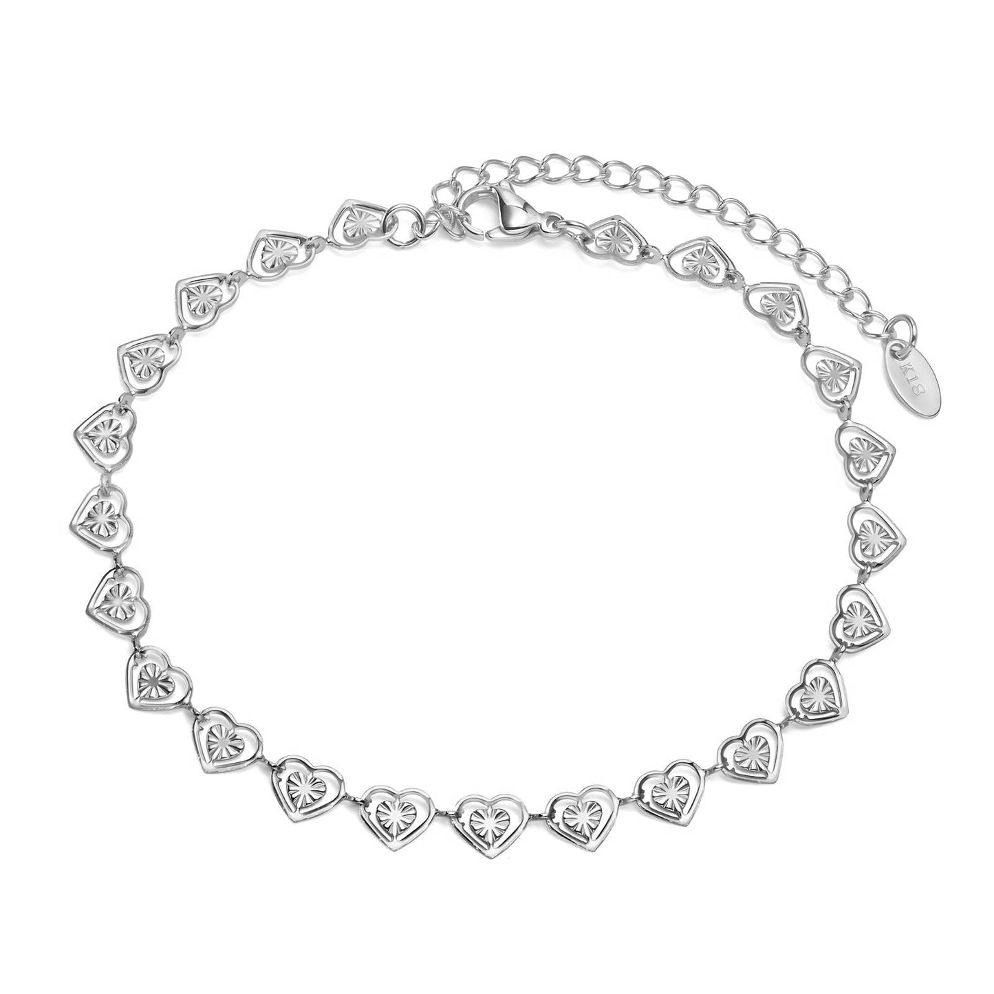 Silver Heartstrings Bracelet