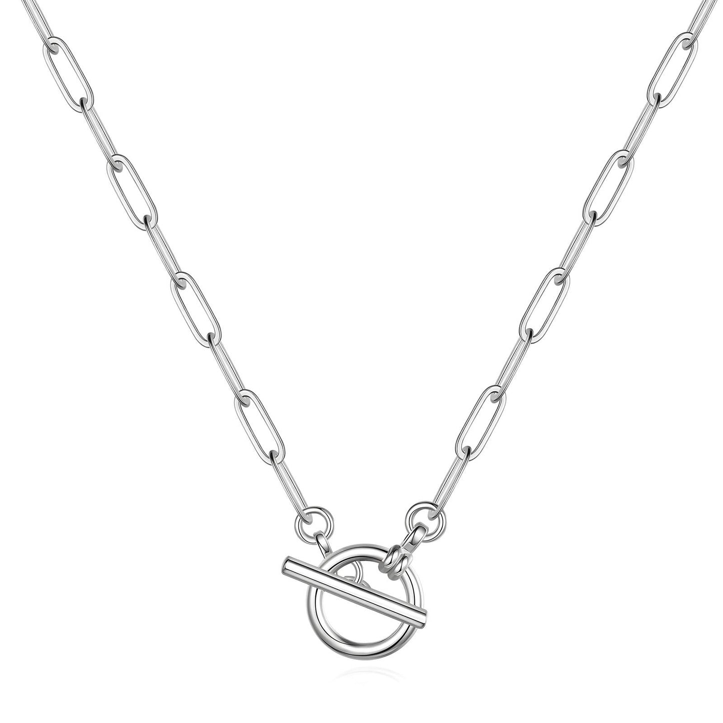 Silver Toggle Link Necklace